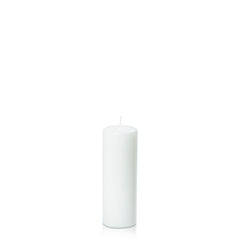 White 5cm x 15cm Slim Event Pillar - Pack of 48