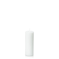 White 5cm x 15cm Slim Event Pillar - Pack of 48