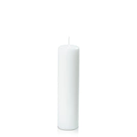 White 5cm x 20cm Slim Event Pillar - Pack of 24