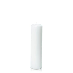White 5cm x 20cm Slim Event Pillar - Pack of 24