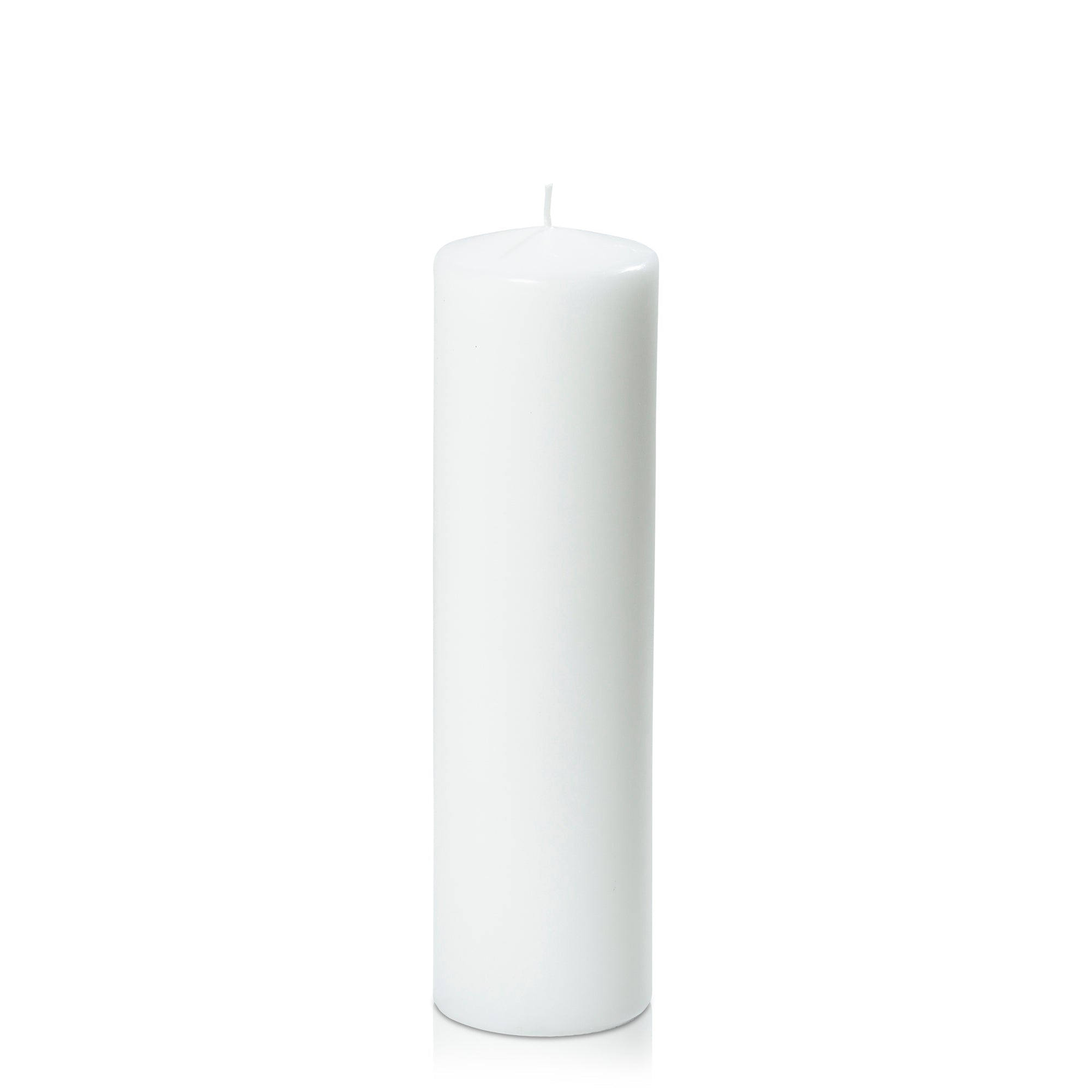 White 7cm x 25cm Event Pillar - Pack of 12