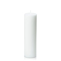 White 7cm x 25cm Event Pillar - Pack of 12