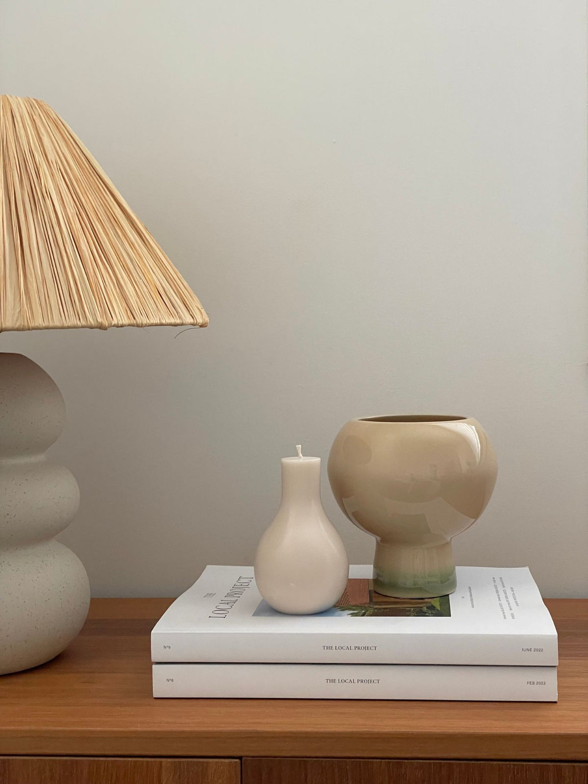 Pale Eucalypt Petra Vase Candle - Small