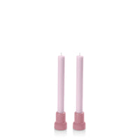 Dusty Pink & Pastel Pink Aspen Dyad Dinner Candles