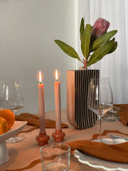 Charcoal & Stone Majorca Dyad Dinner Candles Pack of 2
