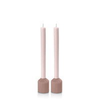 Vintage Blush & Antique Pink Avignon Dyad Dinner Candles
