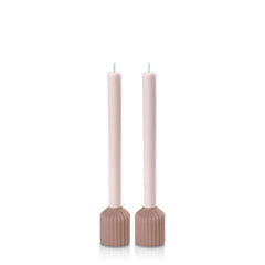 Vintage Blush & Antique Pink Avignon Dyad Dinner Candles Pack of 2