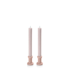 Heritage Rose & Antique Pink Santorini Dyad Dinner Candles Pack of 2
