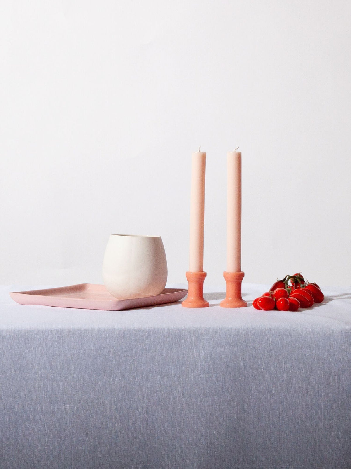 Heritage Rose & Antique Pink Santorini Dyad Dinner Candles