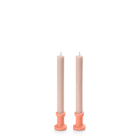 Peach & Nude Santorini Dyad Dinner Candles
