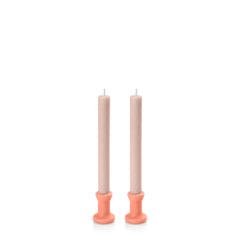 Peach & Nude Santorini Dyad Dinner Candles Pack of 2