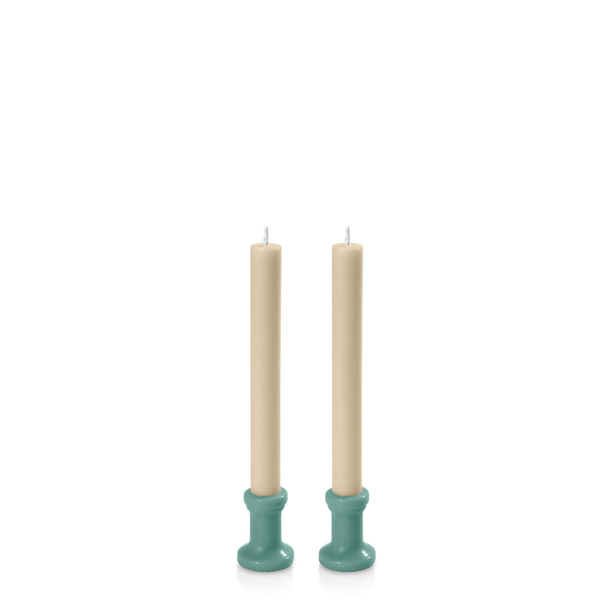 Sage Green & Sandstone Santorini Dyad Dinner Candles Pack of 2