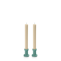 Sage Green & Sandstone Santorini Dyad Dinner Candles Pack of 2