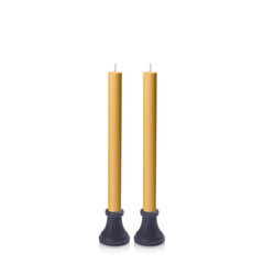Steel Blue & Mustard Portofino Dyad Dinner Candles Pack of 2