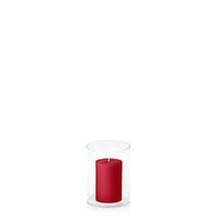 Chilli 5cm x 7.5cm Pillar in 8cm x 10cm Glass