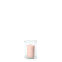 Nude 5cm x 7.5cm Pillar in 8cm x 10cm Glass