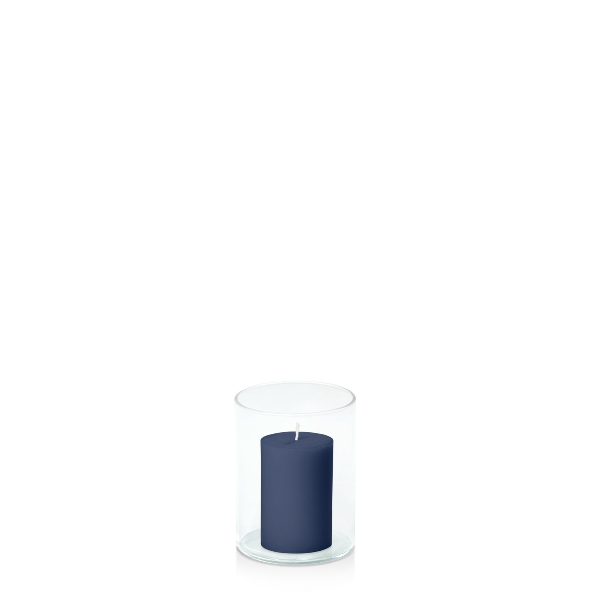 Sapphire 5cm x 7.5cm Pillar in 8cm x 10cm Glass Pack of 1