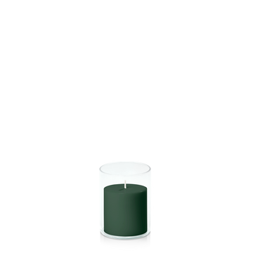 Forest 7cm x 7cm Pillar in 8cm x 10cm Glass Pack of 1