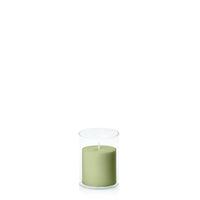 Matcha 7cm x 7cm Pillar in 8cm x 10cm Glass