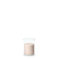 Nude 7cm x 7cm Pillar in 8cm x 10cm Glass