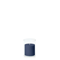Sapphire 7cm x 7cm Pillar in 8cm x 10cm Glass