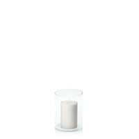 Stone 7cm x 7cm Pillar in 8cm x 10cm Glass