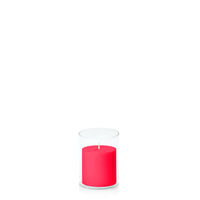 Watermelon 7cm x 7cm Pillar in 8cm x 10cm Glass