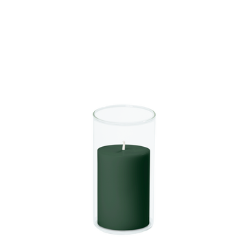 Forest 7cm x 10cm Pillar in 8cm x 15cm Glass Pack of 1