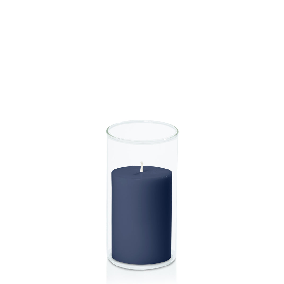 Sapphire 7cm x 10cm Pillar in 8cm x 15cm Glass Pack of 1