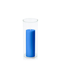 Capri 5cm x 15cm Pillar in 8cm x 20cm Glass