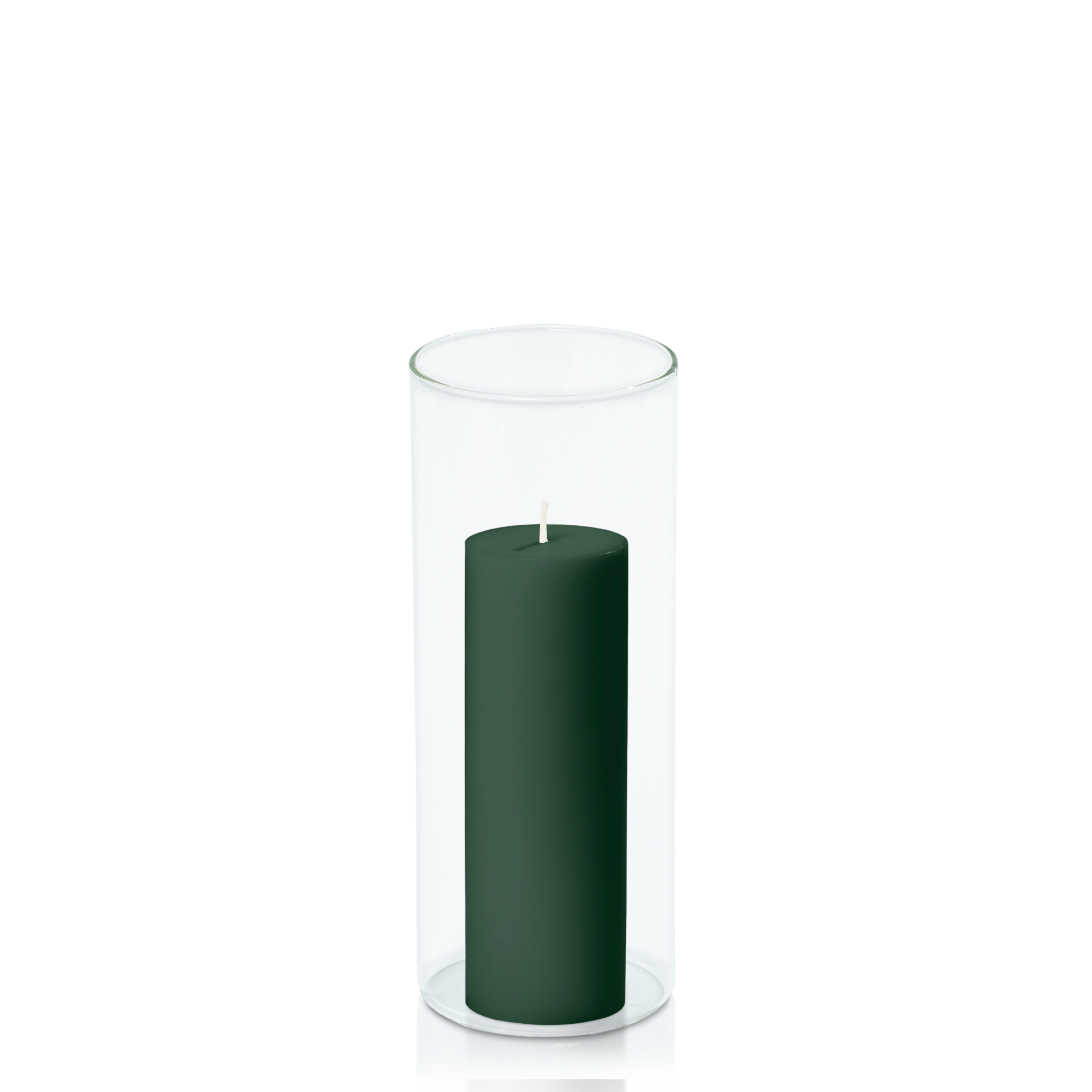 Forest 5cm x 15cm Pillar in 8cm x 20cm Glass Pack of 1