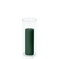 Forest 5cm x 15cm Pillar in 8cm x 20cm Glass Pack of 1