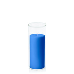 Capri 7cm x 15cm Pillar in 8cm x 20cm Glass