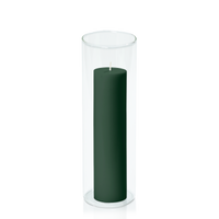 Forest 5cm x 20cm Pillar in 8cm x 25cm Glass