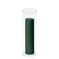 Forest 5cm x 20cm Pillar in 8cm x 25cm Glass Pack of 1