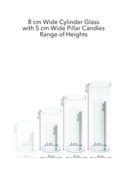 Chilli 5cm Pillar in 8cm Glass, Med - Set of 6