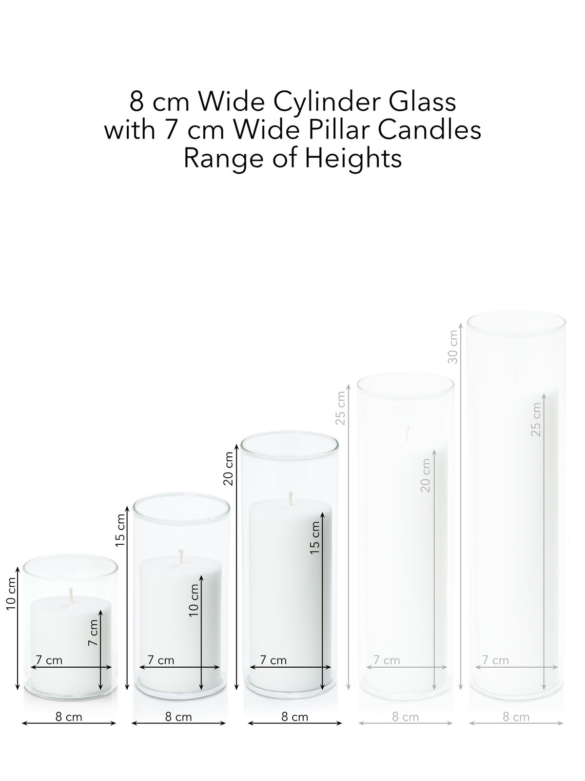 Watermelon 7cm Pillar in 8cm Glass, Sm - Set of 6