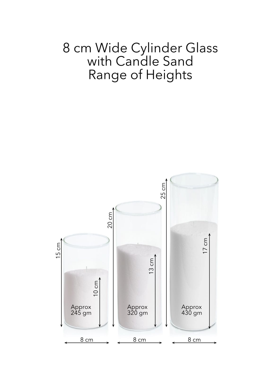 White Pearl Candle Wax in 8cm Glass Set - Med Pack of 1