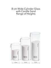 White Pearl Candle Wax in 8cm Glass Set - Med Pack of 1