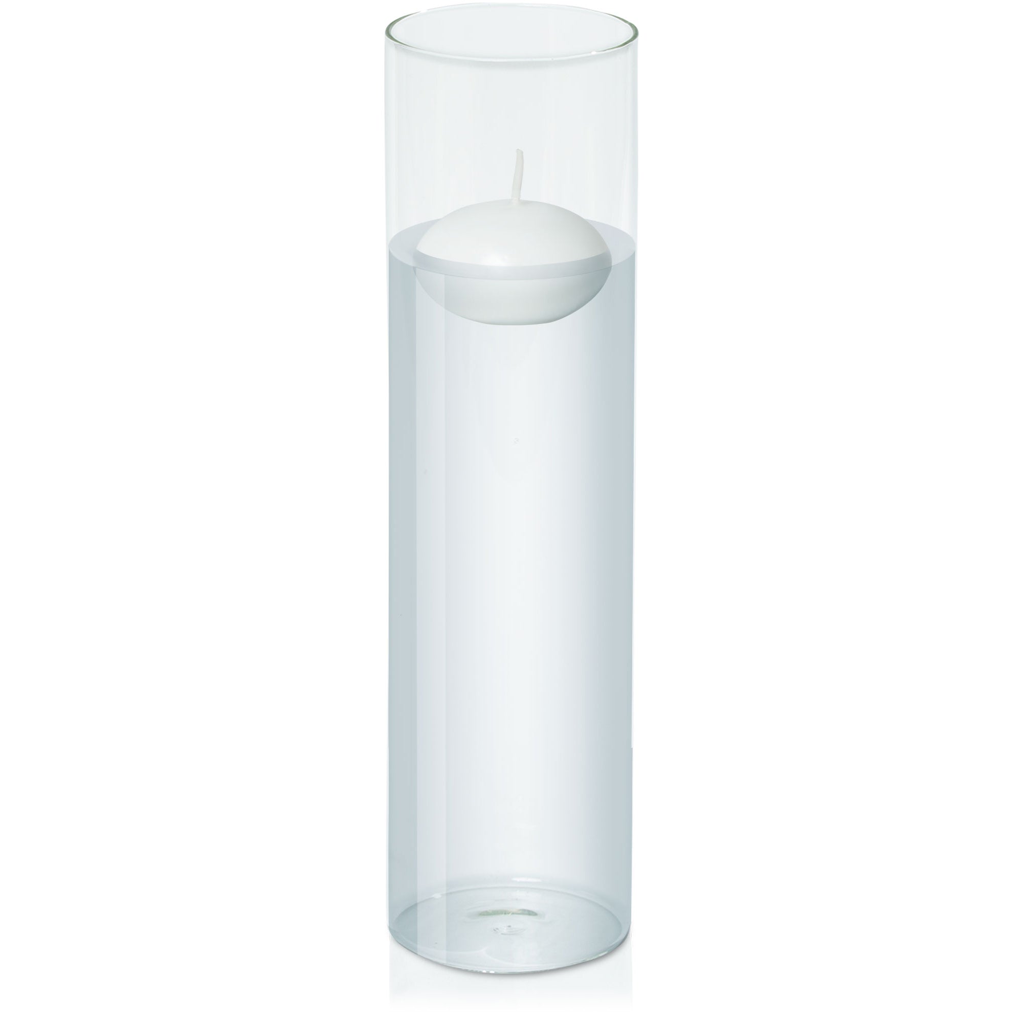 White 6cm Event Floating Candle in 8cm x 30cm Glass Pack of 1