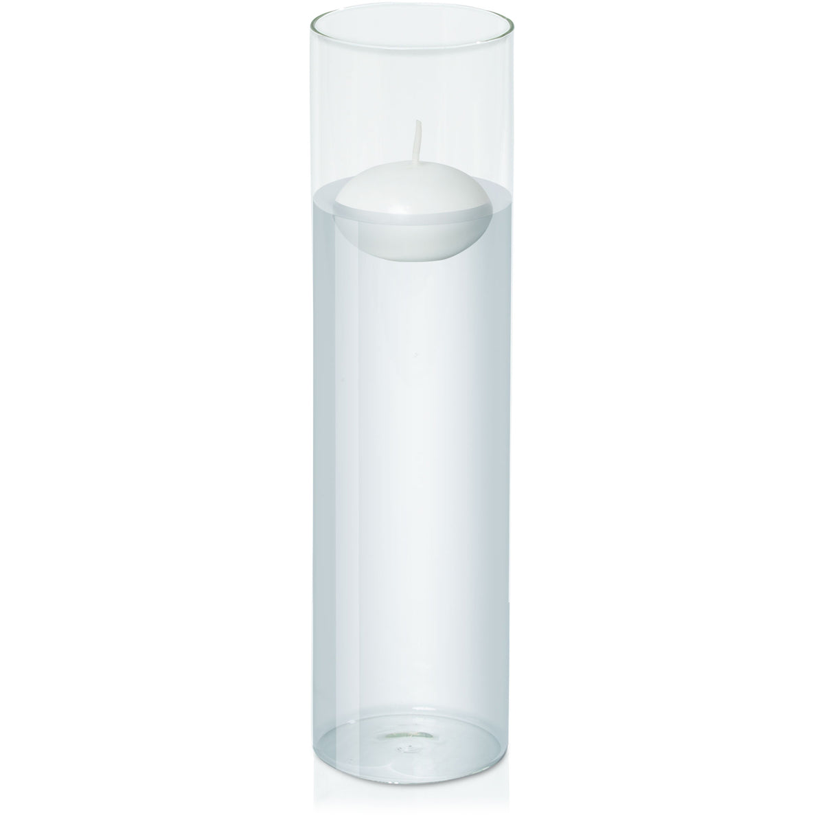 White 6cm Event Floating Candle in 8cm x 30cm Glass Pack of 1