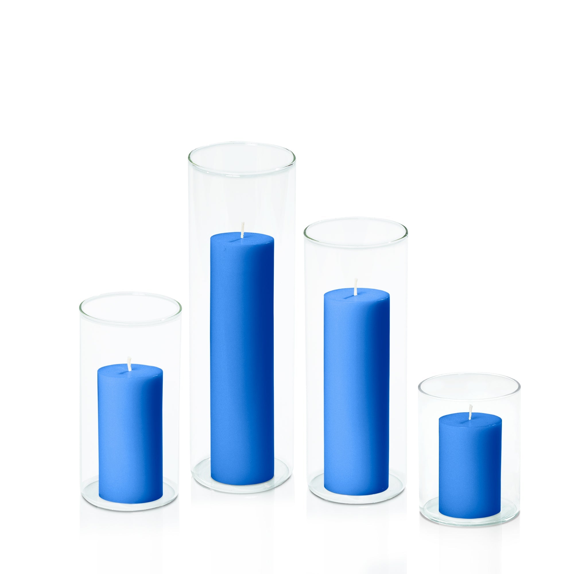 Capri 5cm Pillar in 8cm Glass, Sm - Set of 6