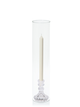 Ivory 30cm Dinner Candles with Estelle Glass Holders and Glass Sleeves - Set of 12 Pack of 12