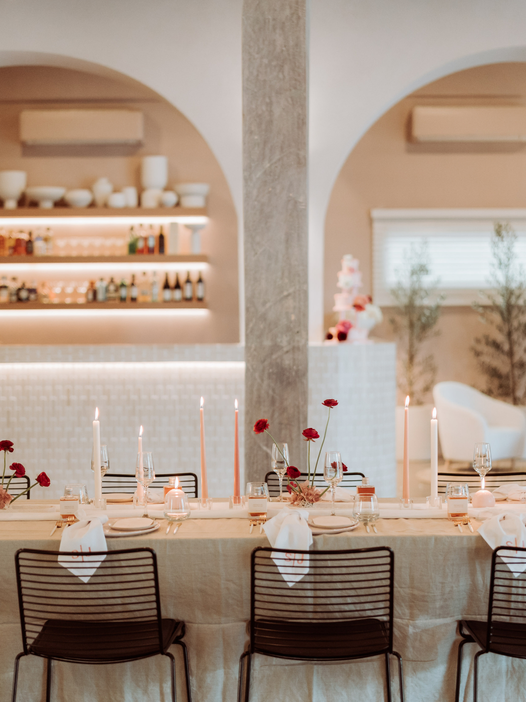 White 30cm Dinner Candles with Glass Holders and Sleeves Trio - Set of 4 Pack of 4