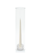 Ivory 25cm Taper Candles with Bella Vintage Glass Holders and Glass Sleeves - Set of 12 Pack of 12
