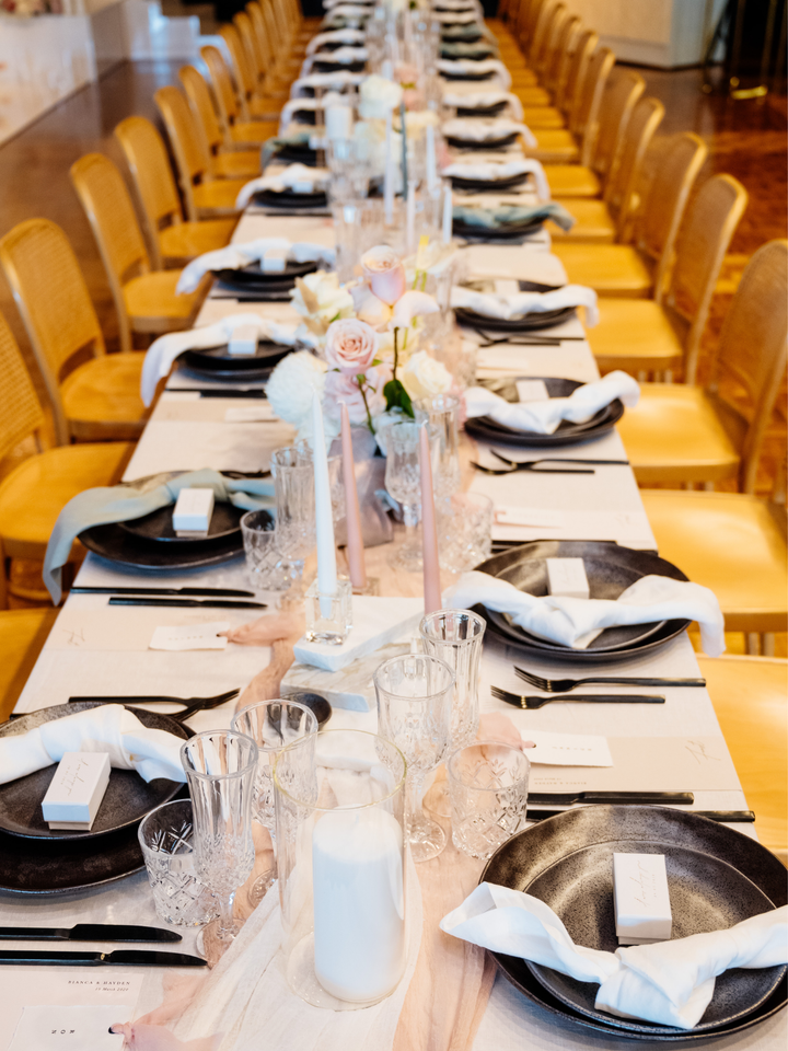 Antique Pink 25cm Taper Candles with Small Glass Holders and Sleeves - Set of 12 Pack of  12