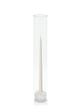 Ivory 35cm Taper Candles with Bella Vintage Glass Holders and Glass Sleeves - Set of 12 Pack of 12