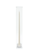 Ivory 45cm Taper Candles with Bella Vintage Glass Holders and Glass Sleeves - Set of 6