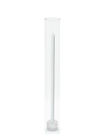 White 50cm Dinner Candles with Bella Vintage Glass Holders and Glass Sleeves - Set of 6