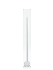 White 50cm Dinner Candles with Bella Vintage Glass Holders and Glass Sleeves - Set of 6 Pack of 6